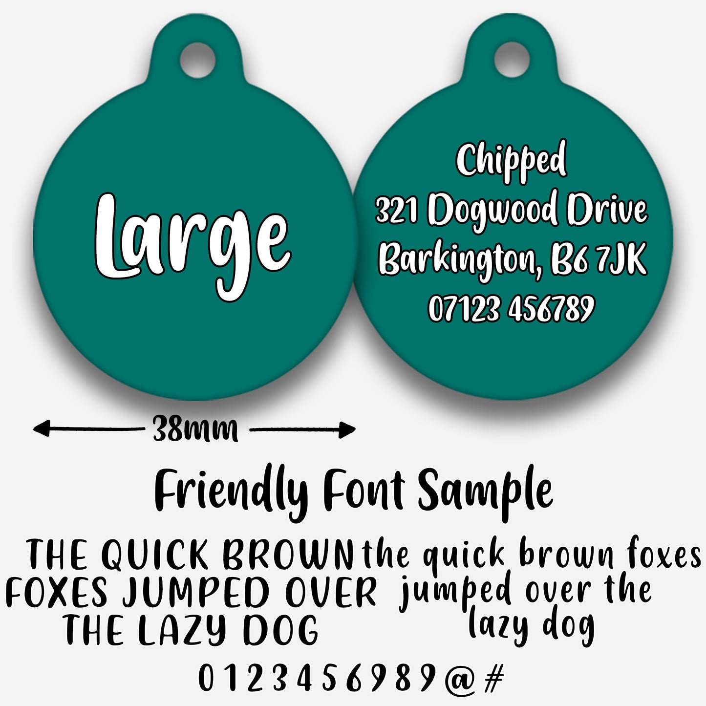 Teal - Pet ID Tag