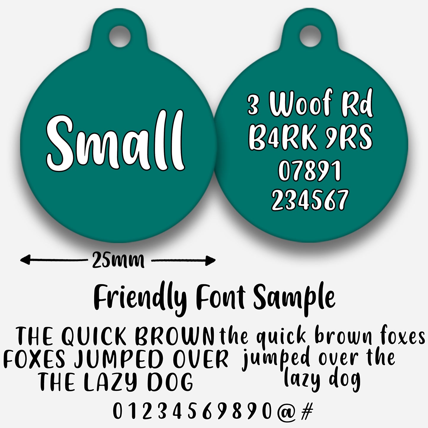 Teal - Pet ID Tag