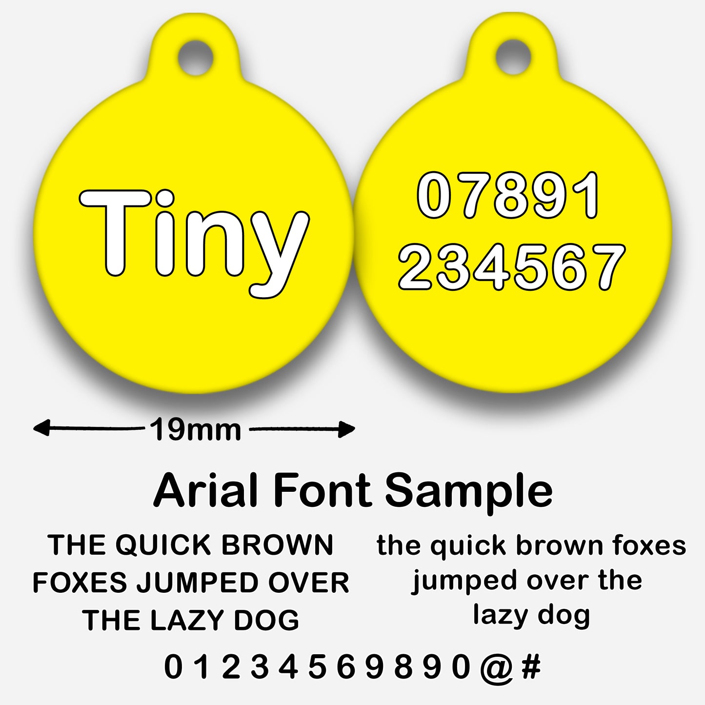 Yellow - Pet ID Tag