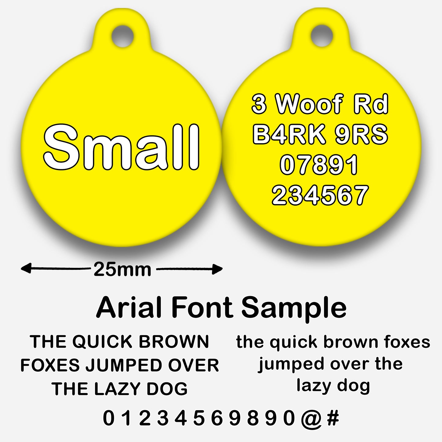 Yellow - Pet ID Tag