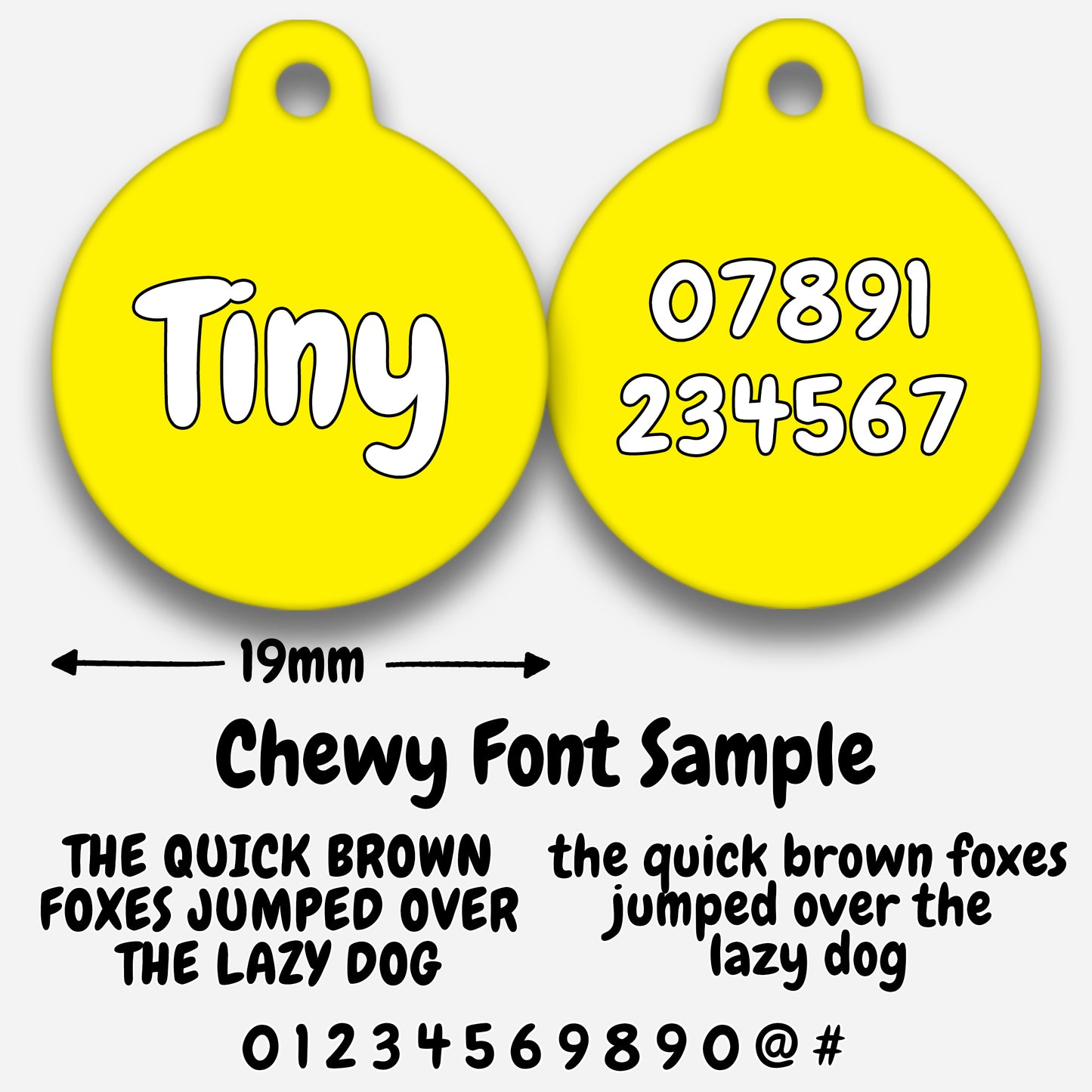 Yellow - Pet ID Tag