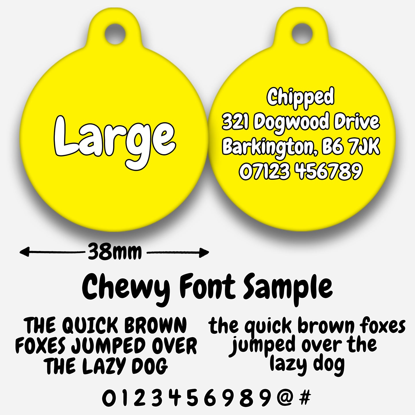 Yellow - Pet ID Tag