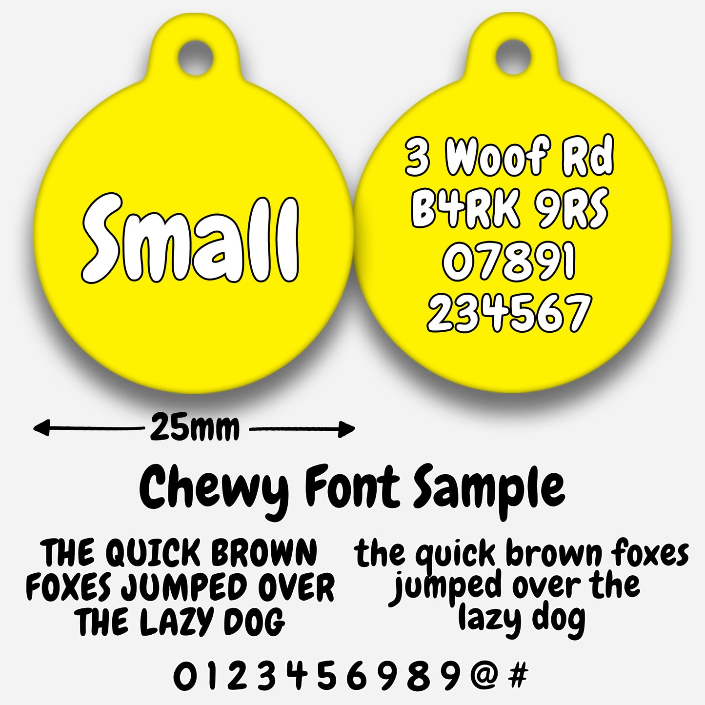 Yellow - Pet ID Tag
