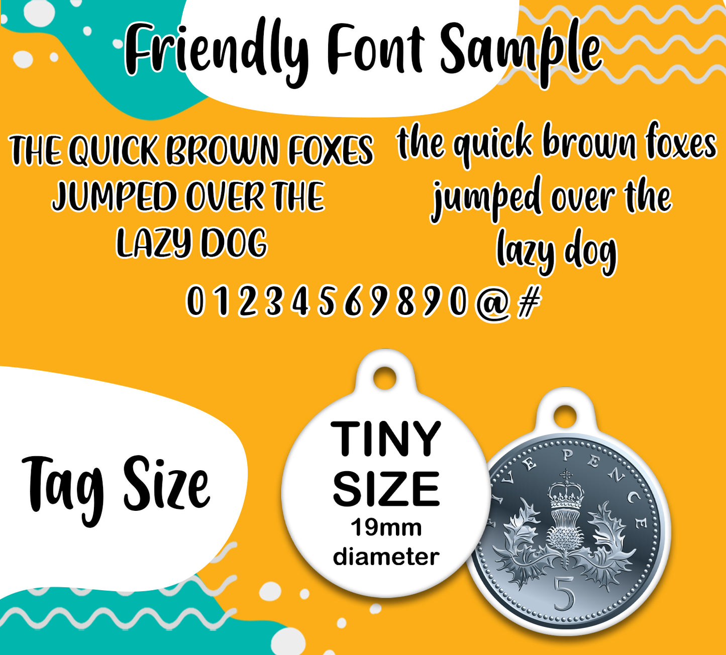 Yellow - Pet ID Tag