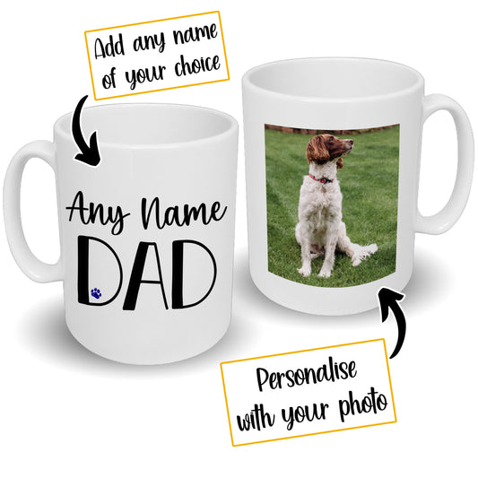 Dog Dad Mug Any Name & Custom Photo