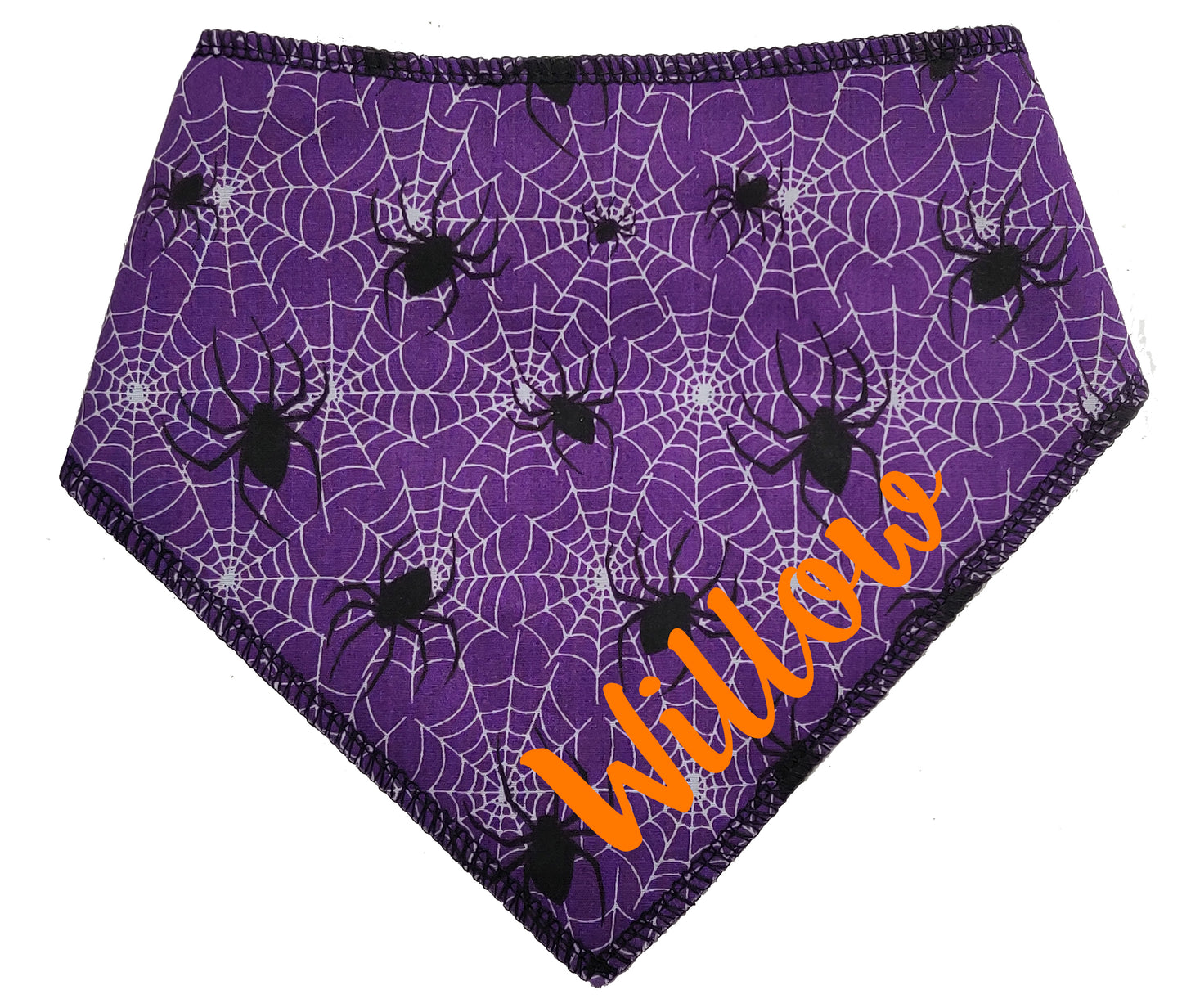 Purple Cobwebs Any Name Dog Bandana