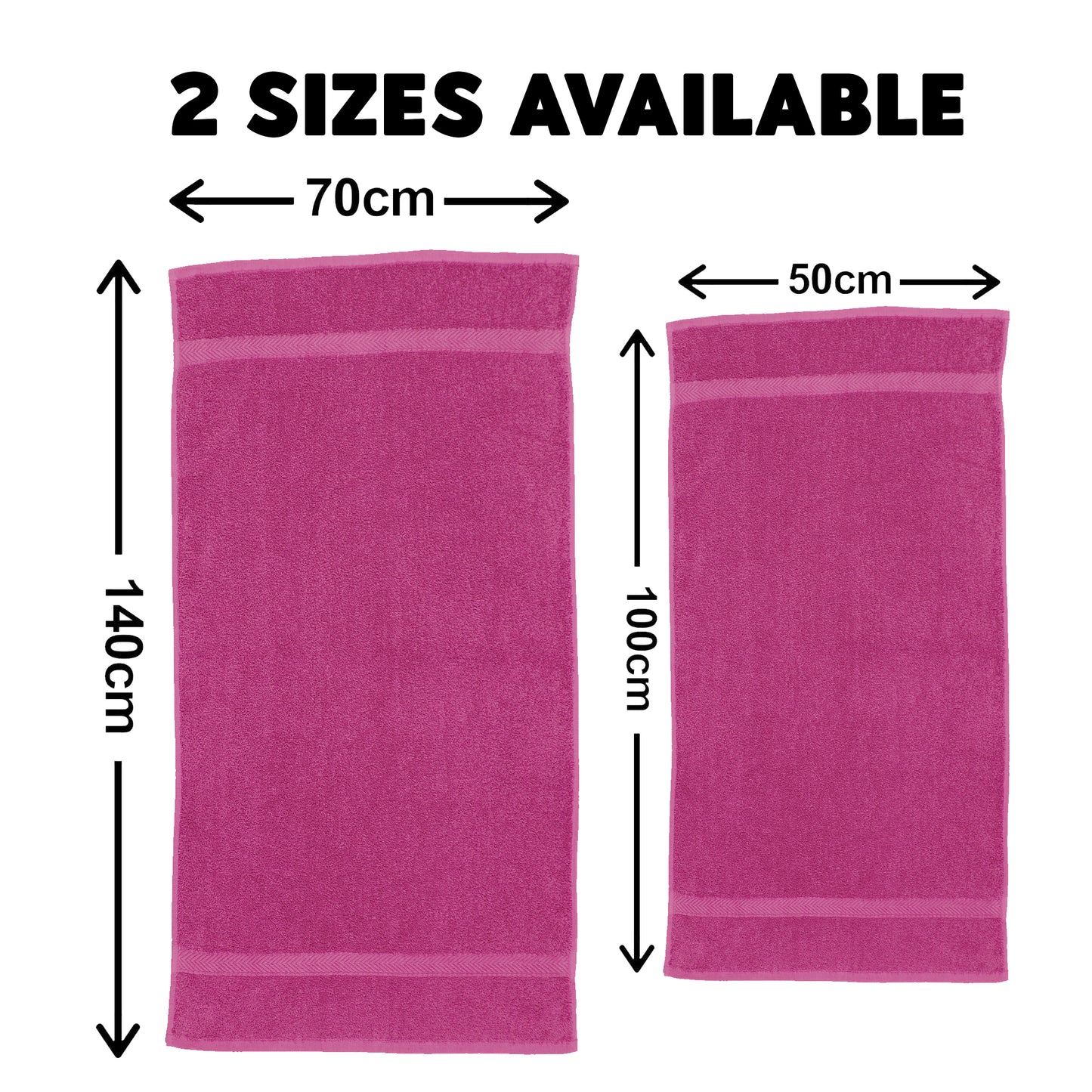 Hot Pink Cerise Pet Towel Personalised With Name or Wording