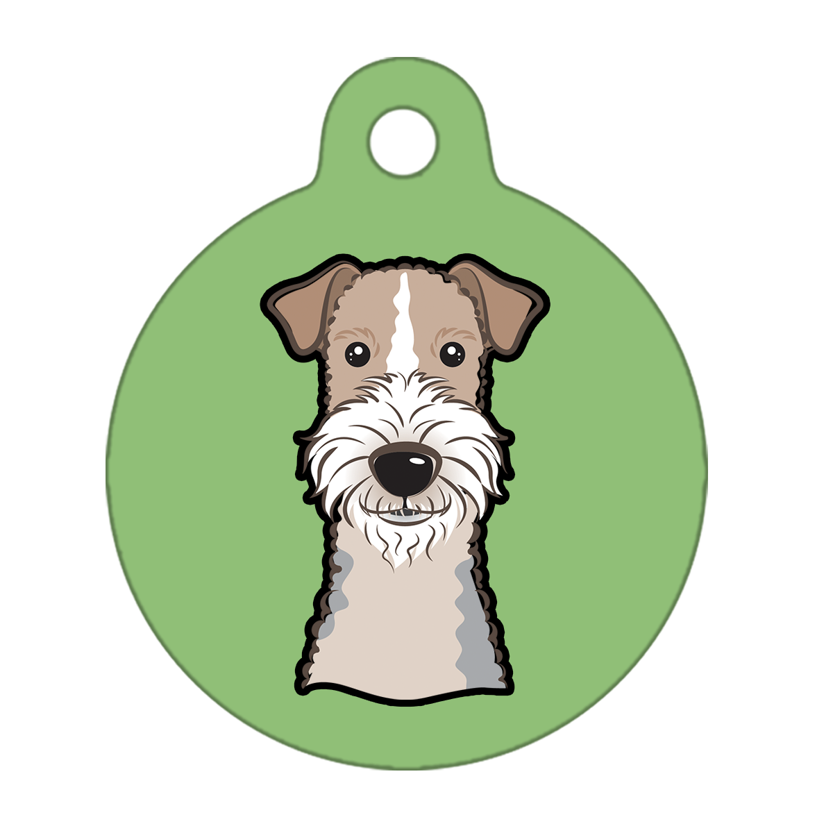 31mm Diameter Medium Size - Wire Fox Terrier Dog