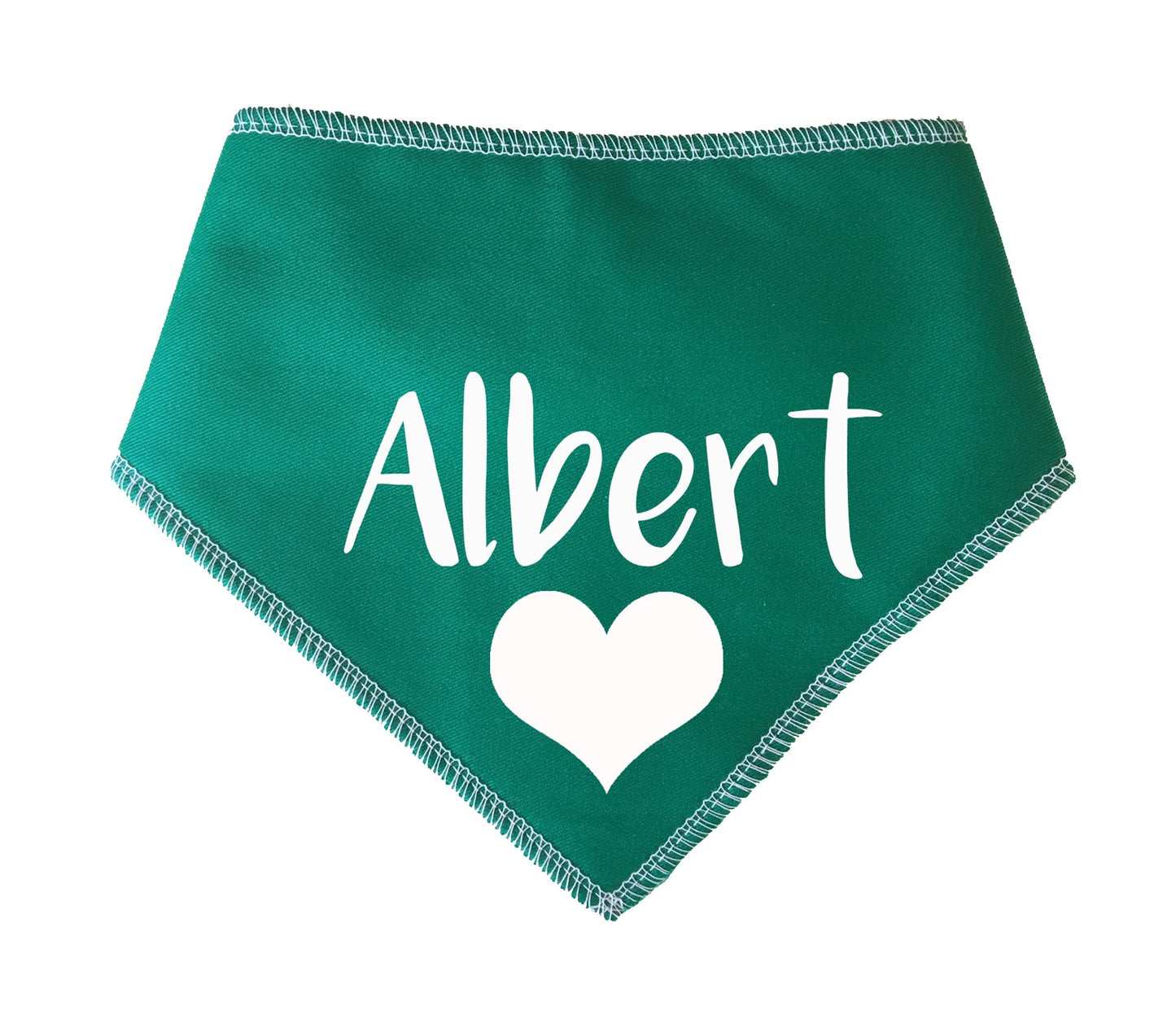 Green Heart Any Wording Or Name Dog Bandana