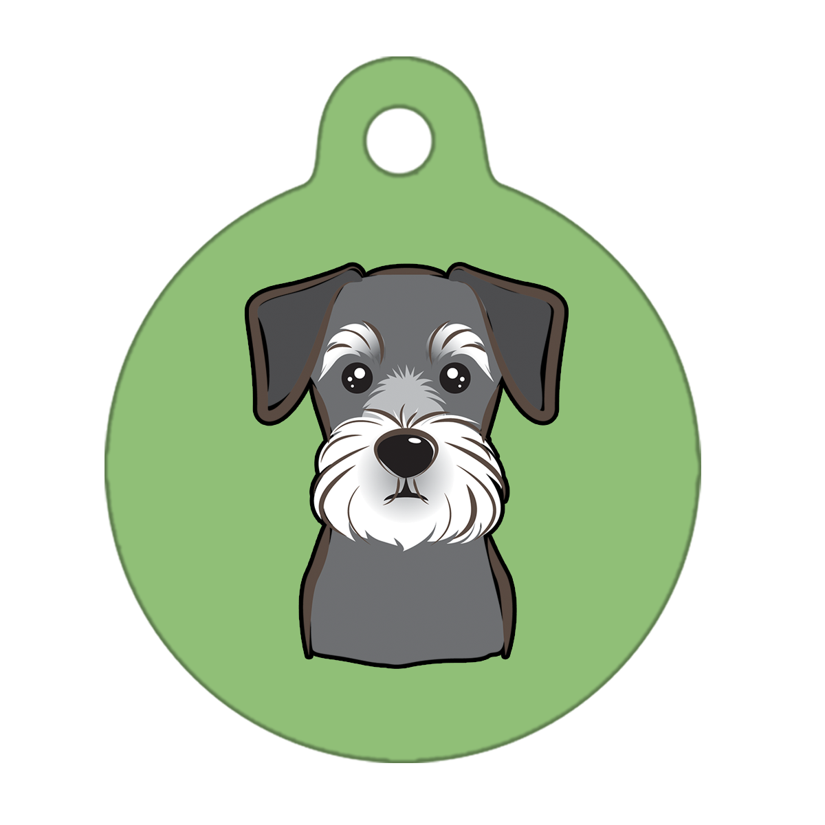 25mm Diameter Small Size - Schnauzer Dog