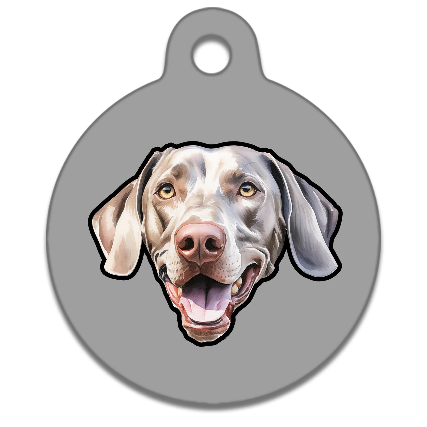 25mm Diameter Small Size - Weimaraner Dog