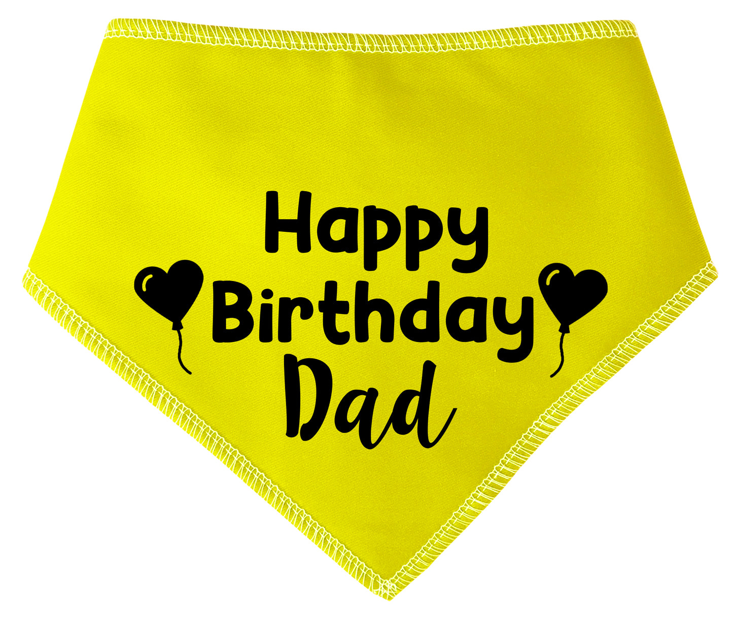 Happy Birthday Dad Heart Balloons Dog Bandana