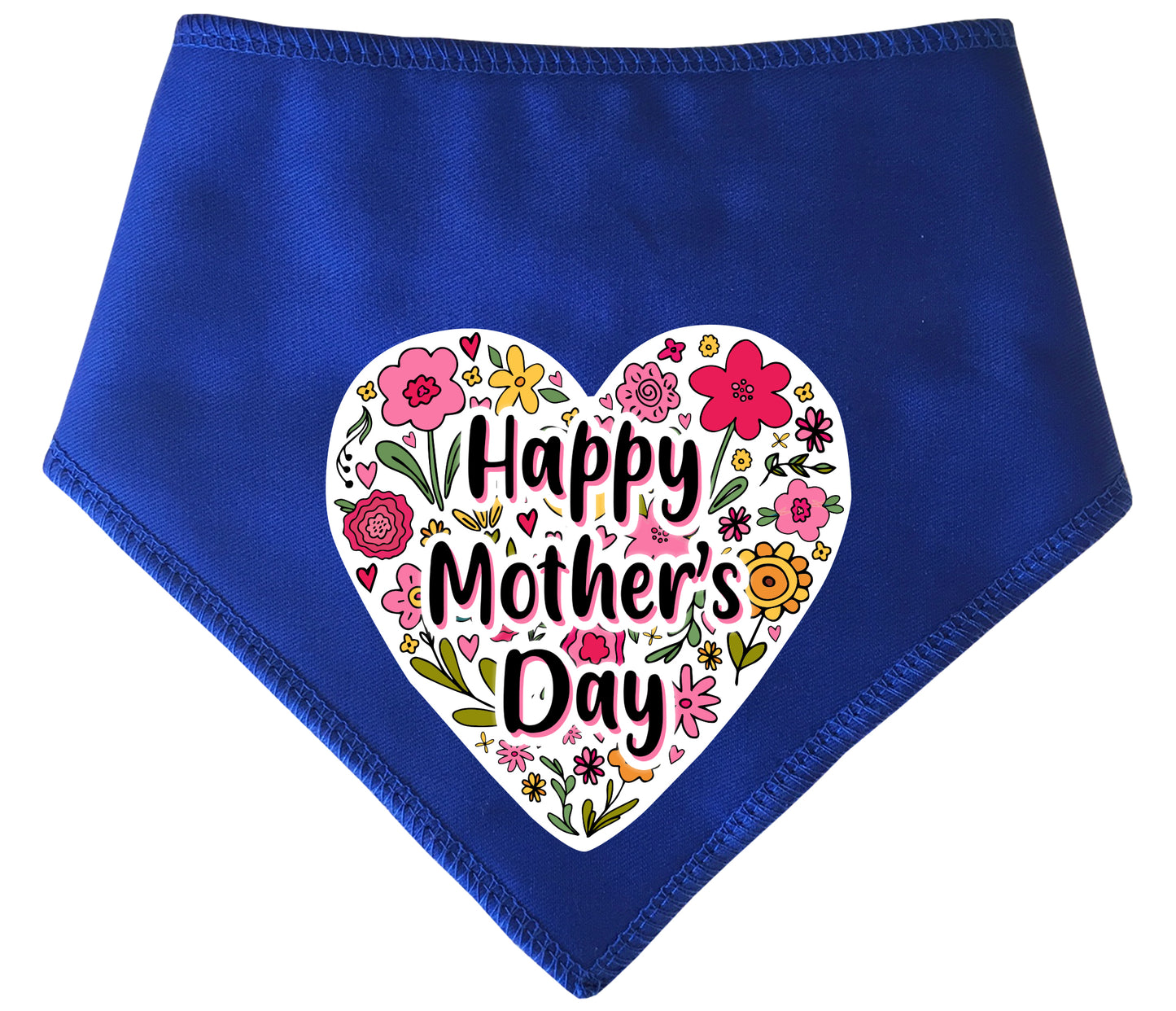 Happy Mother's Day Floral Heart Dog Bandana