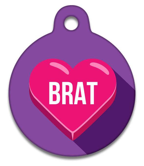 Brat Love Heart - Pet ID Tag