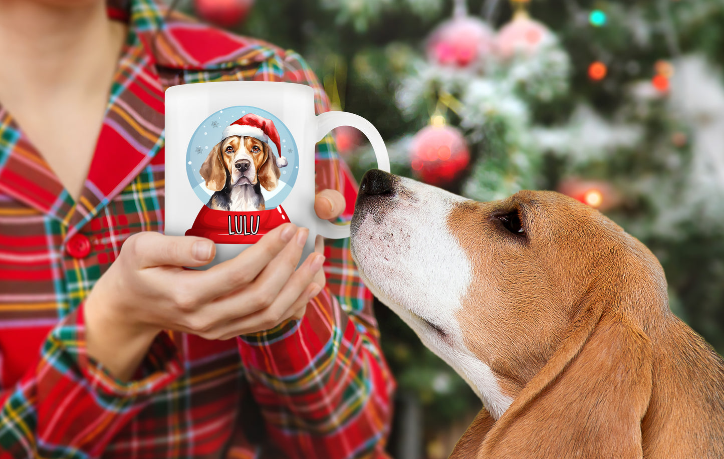 'All I Want For Christmas' Custom Dog Breed & Name Mug