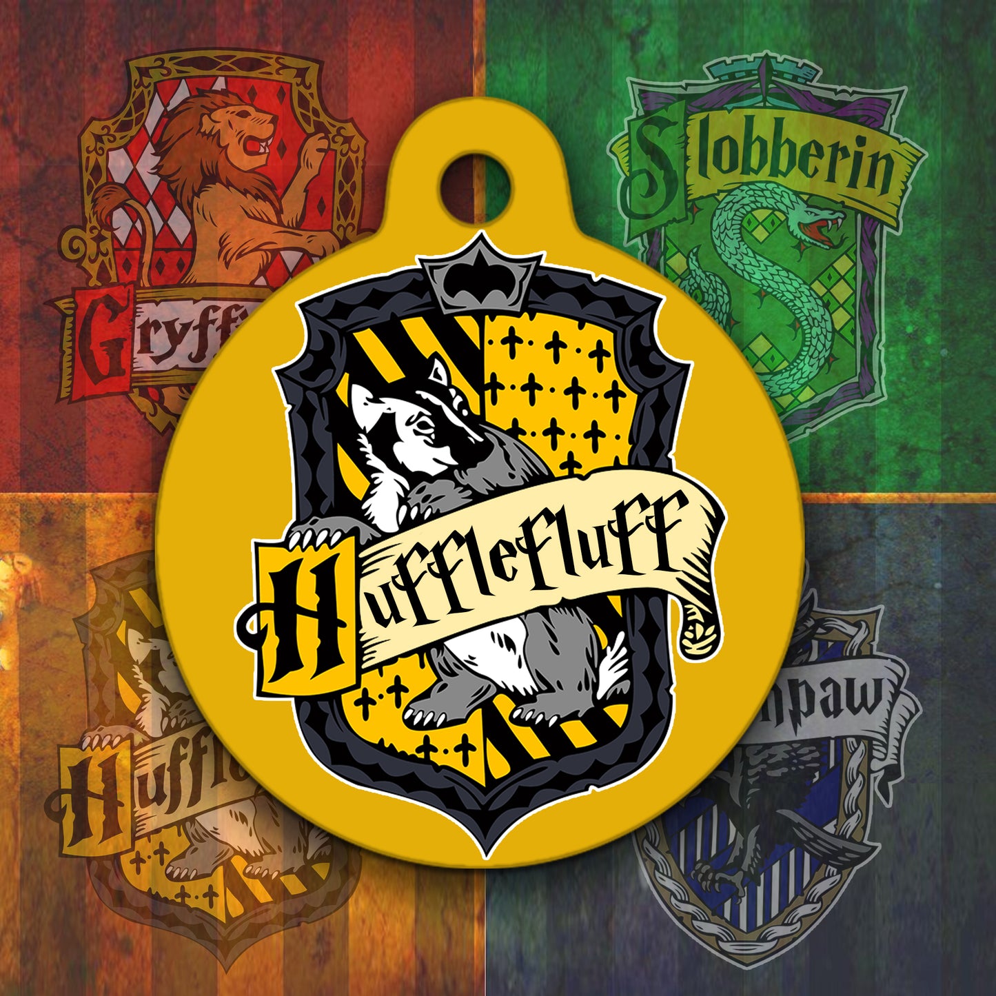 Dogwarts Student - Hufflefluff - Pet ID Tag