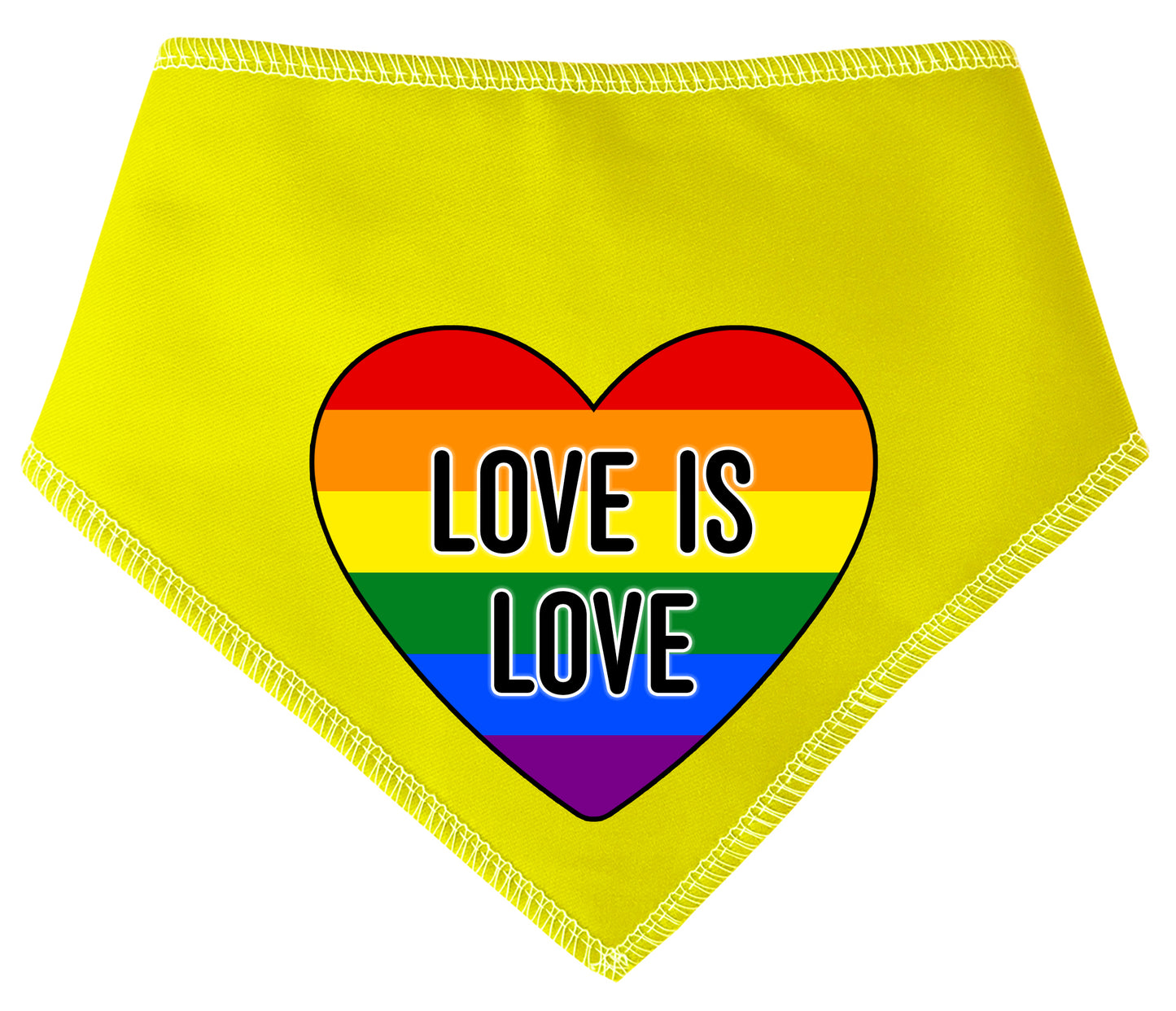 Love is Love Rainbow Heart Dog Bandana