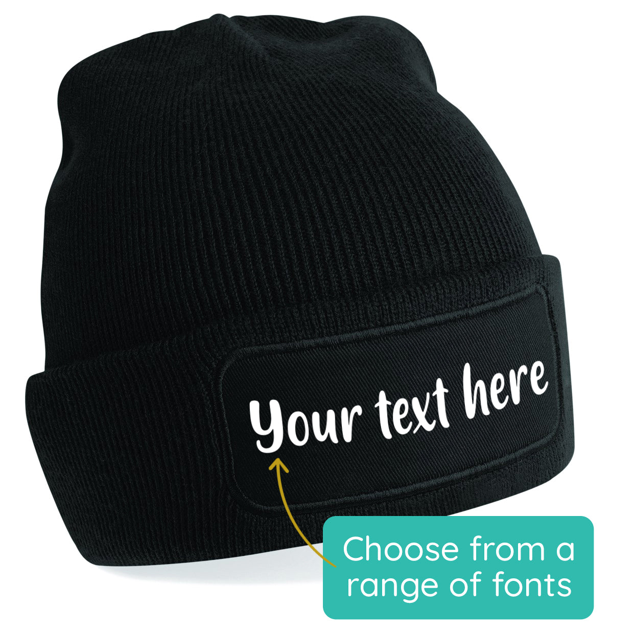 'Any Wording' Custom Personalised Beanie
