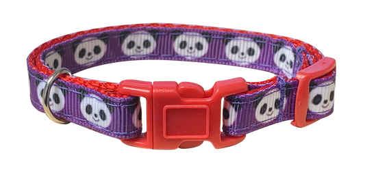 Purple Panda Cat Collar