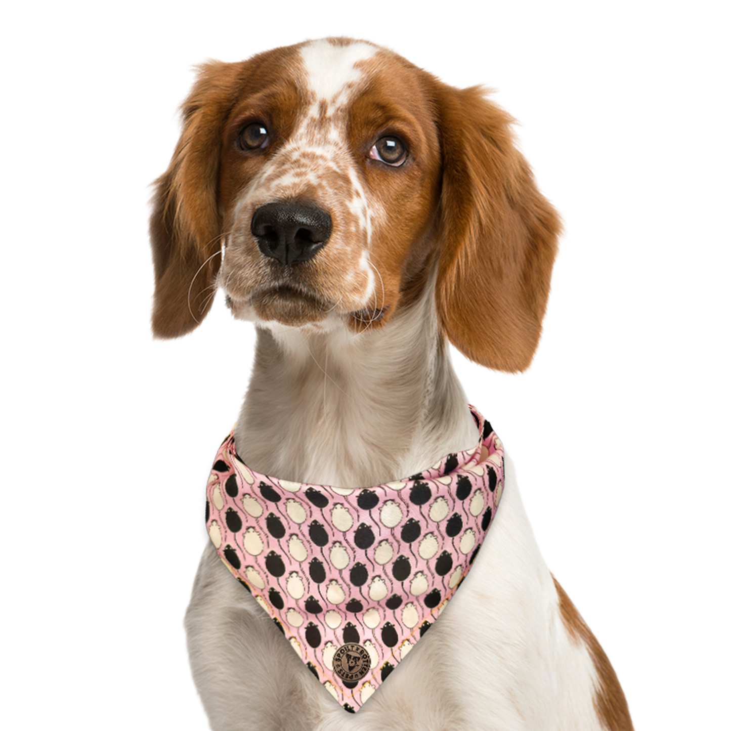 The Shrewsbury - Mice Pink Tied Dog Bandana