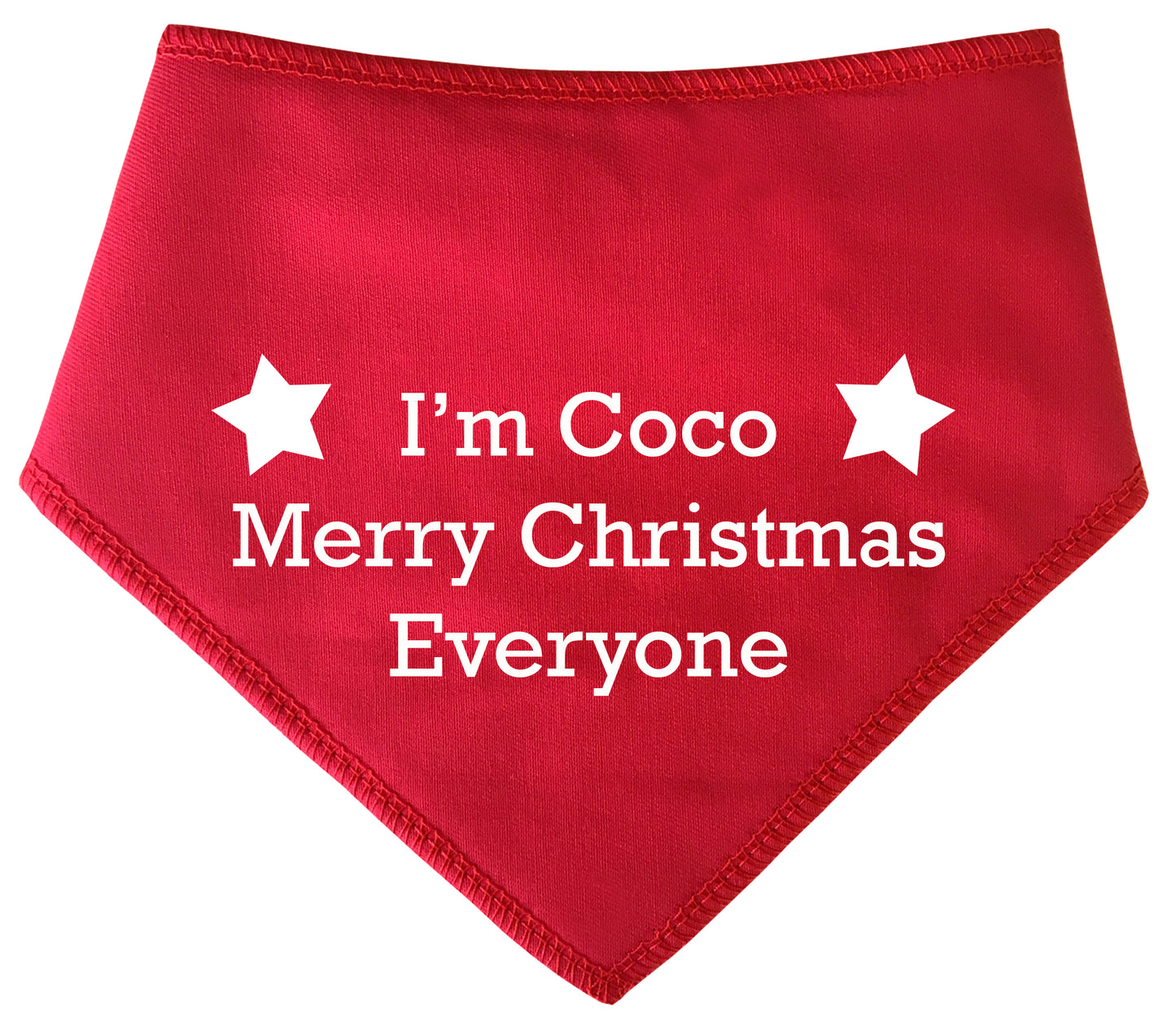 Merry Christmas Everyone Any Name Dog Bandana