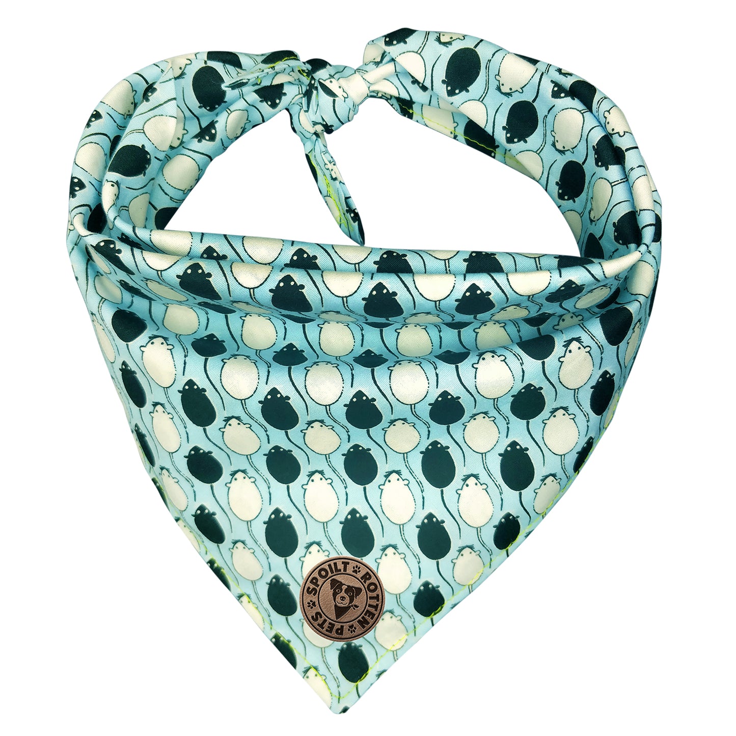 The Salisbury - Mice Blue Tied Dog Bandana