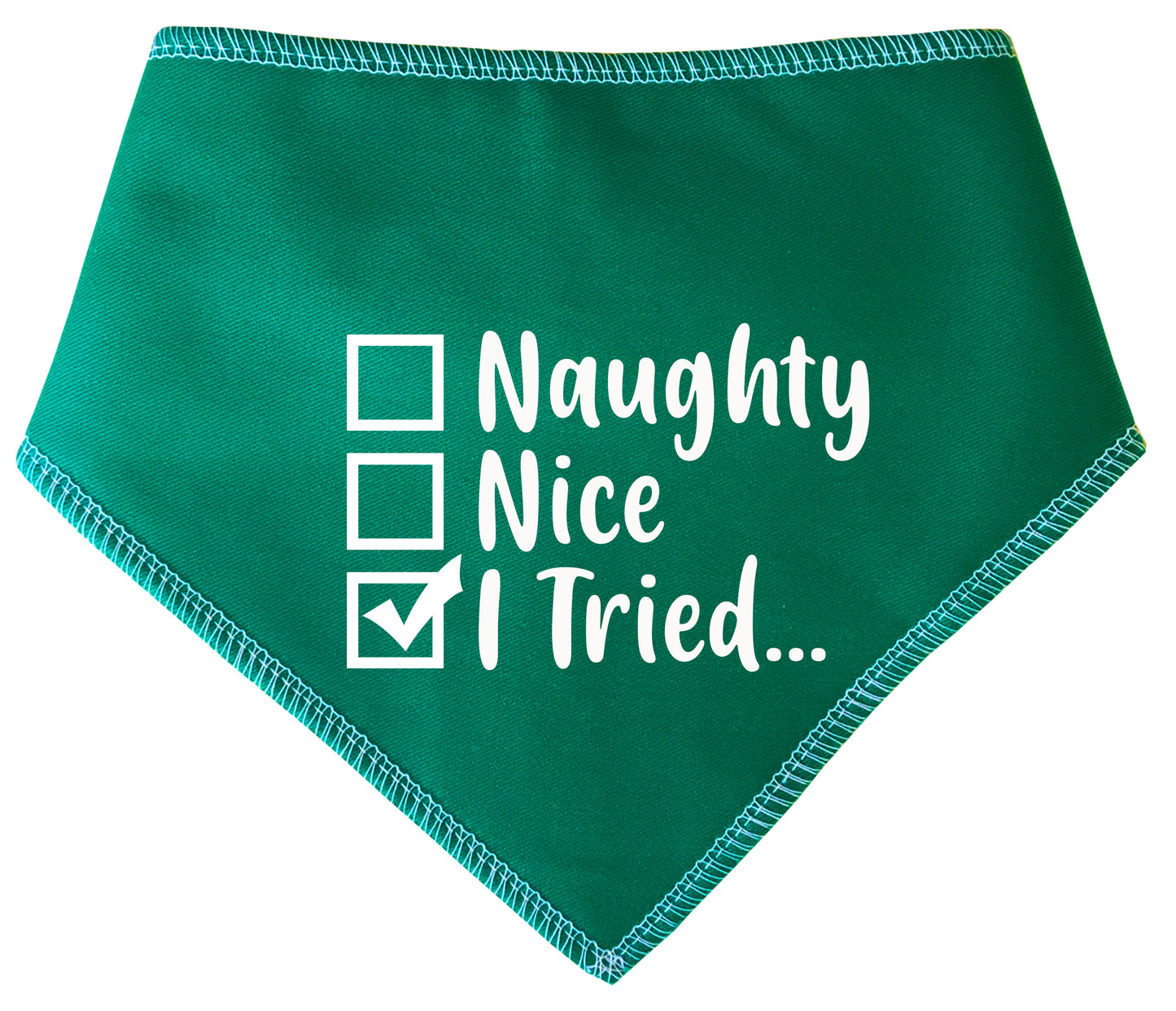 Naughty, Nice, I Tried Dog Bandana