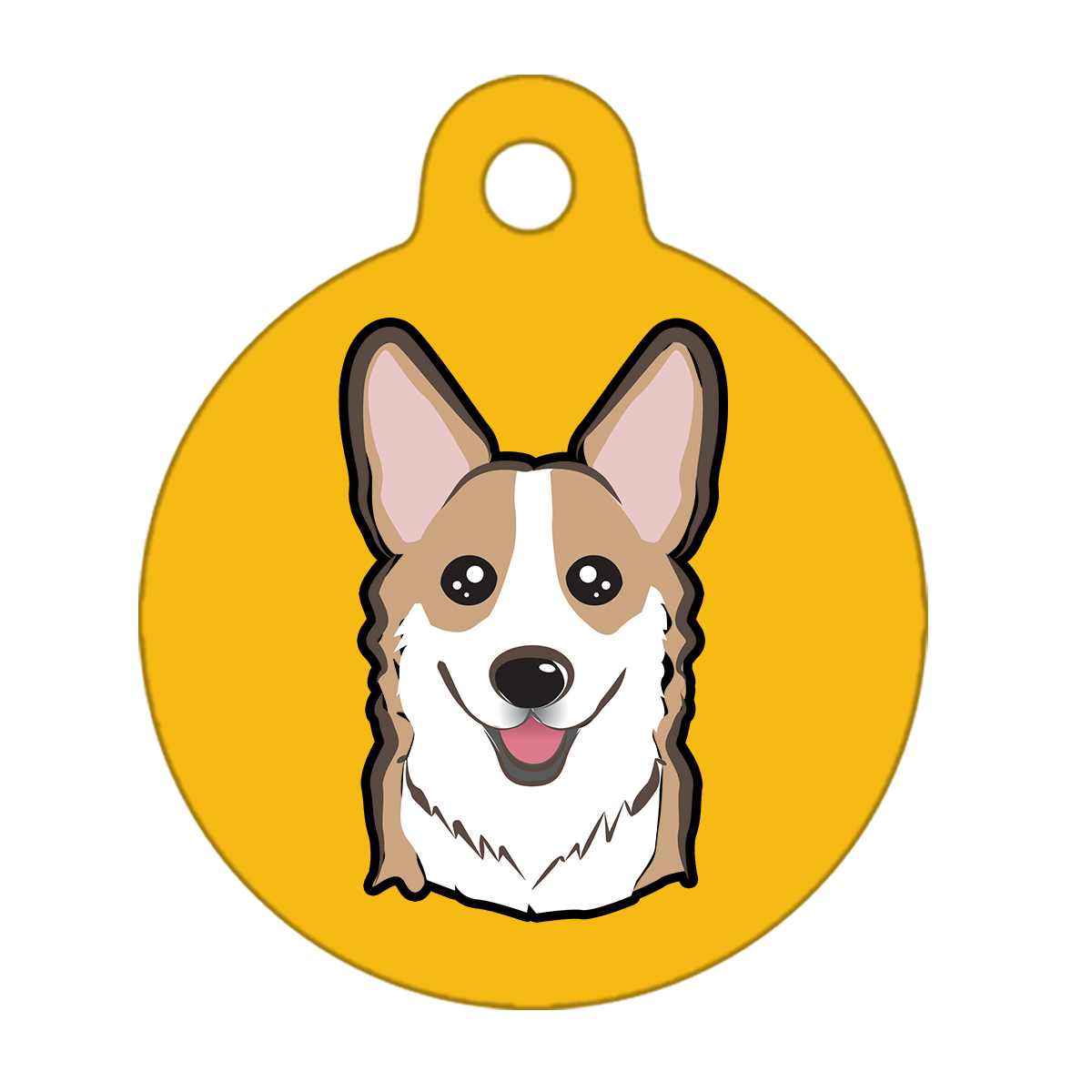 19mm Diameter Tiny Size - Corgi Dog