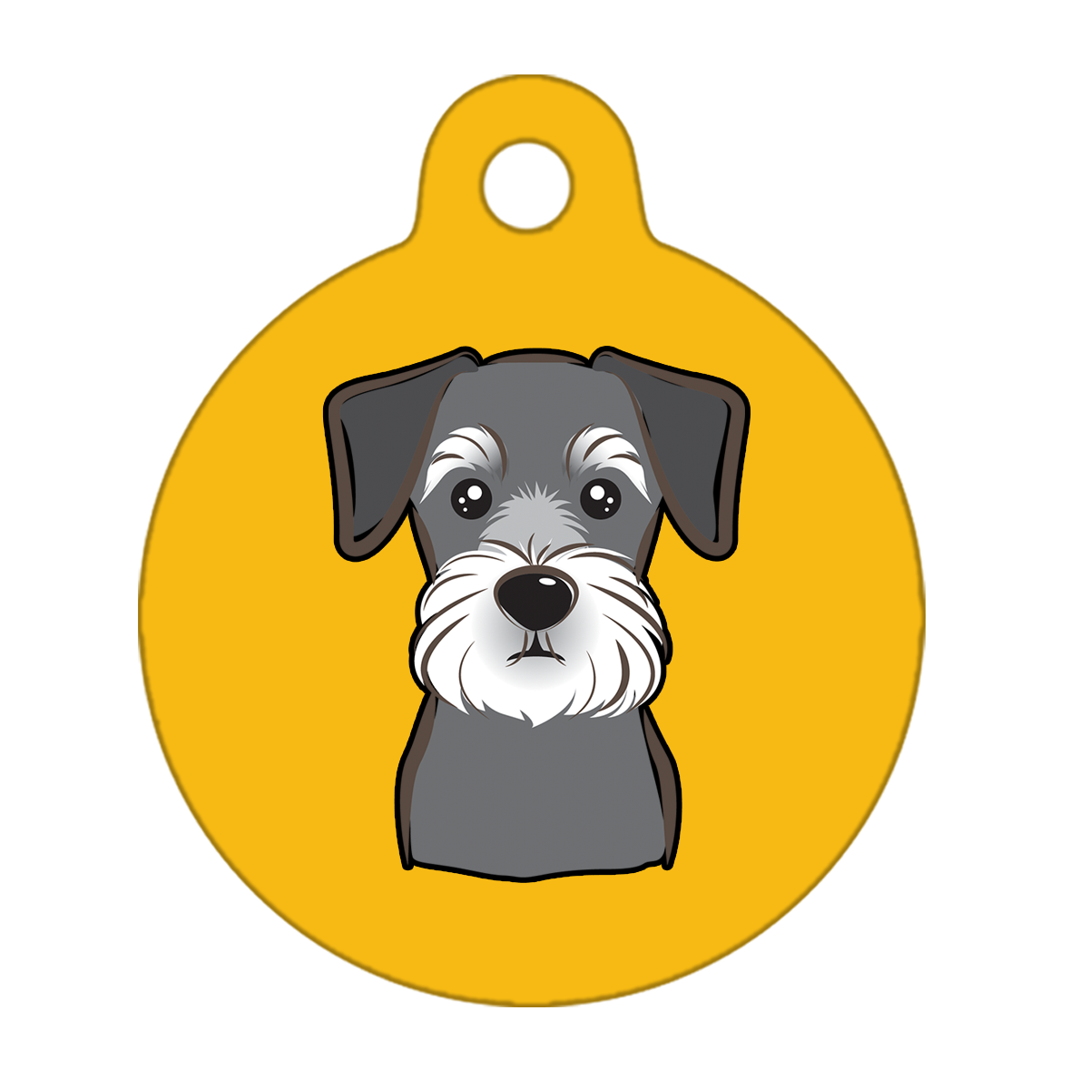 25mm Diameter Small Size - Schnauzer Dog