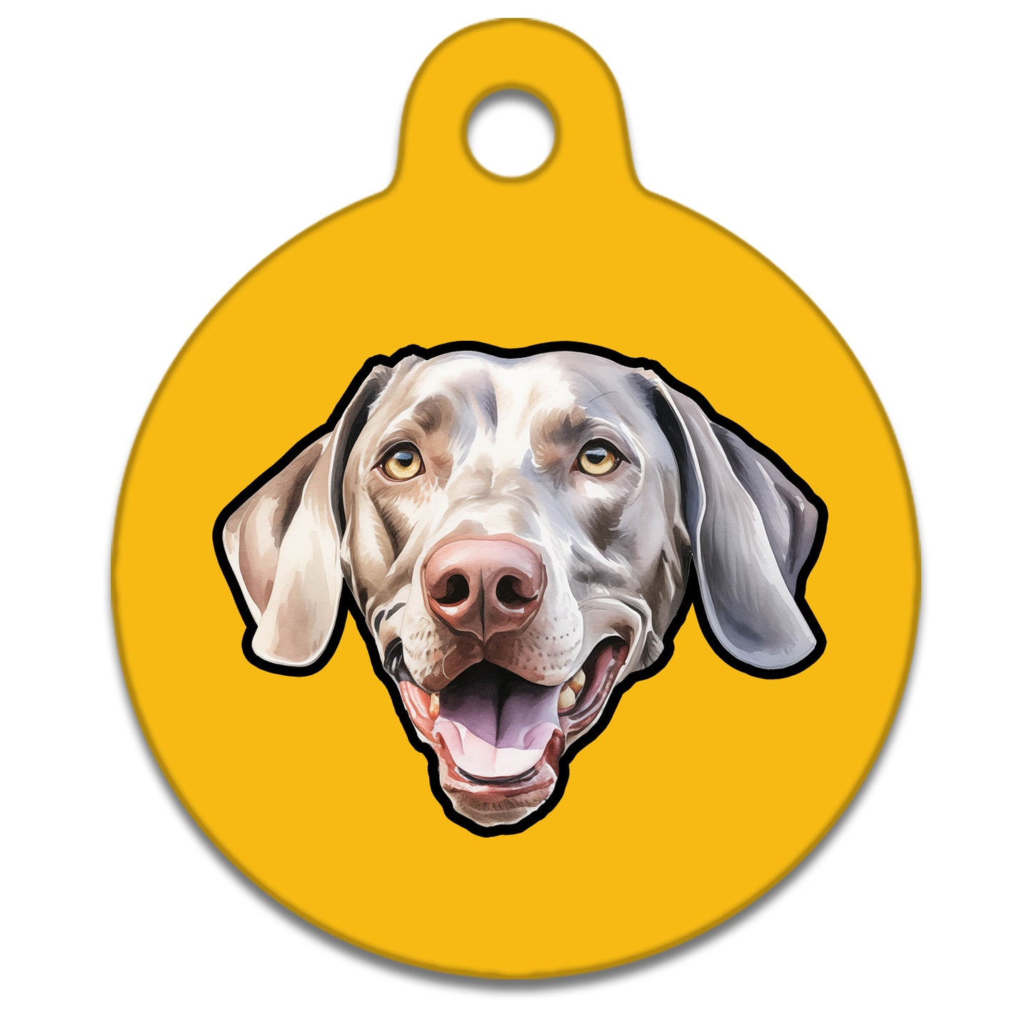 25mm Diameter Small Size - Weimaraner Dog