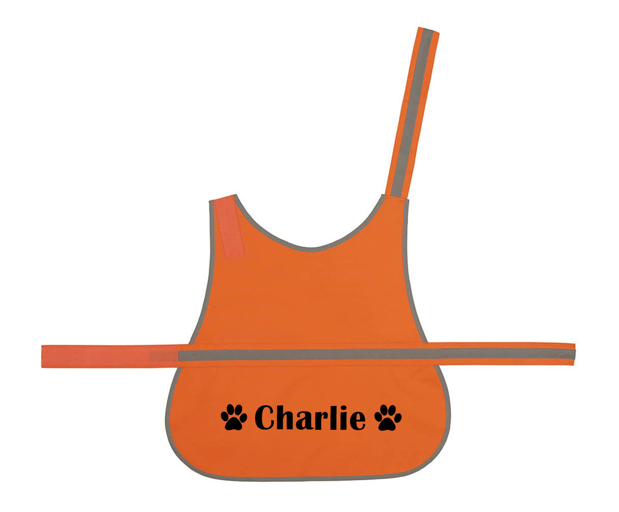 Personalised Name With Paw High Visibility Lightweight Coat