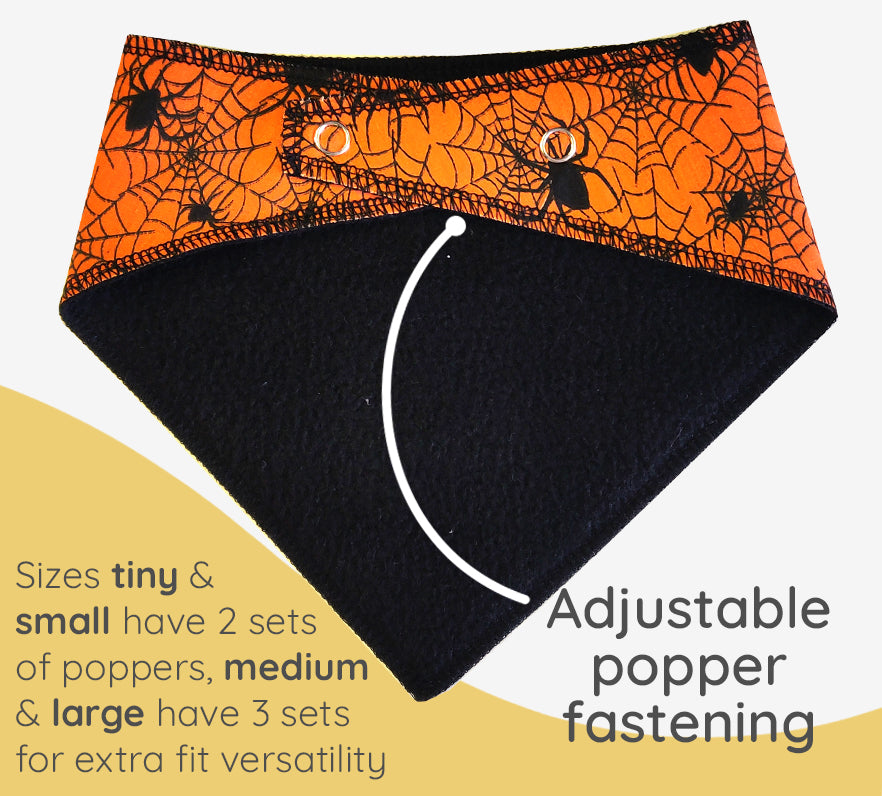 Orange Cobwebs Any Name Dog Bandana