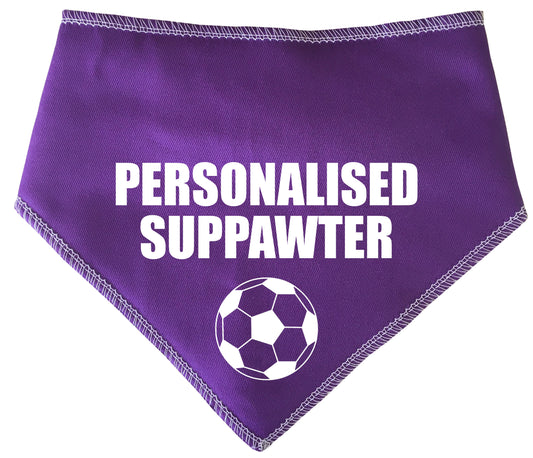 Purple Any Team Football Suppawter Dog Bandana