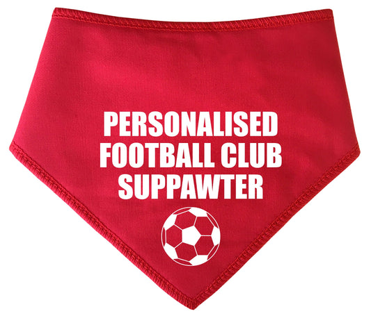 RED Football Any Team Suppawter Dog Bandana