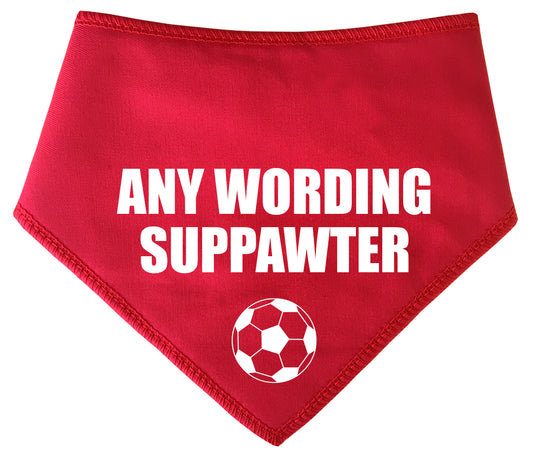 RED Any Team Football Suppawter Dog Bandana