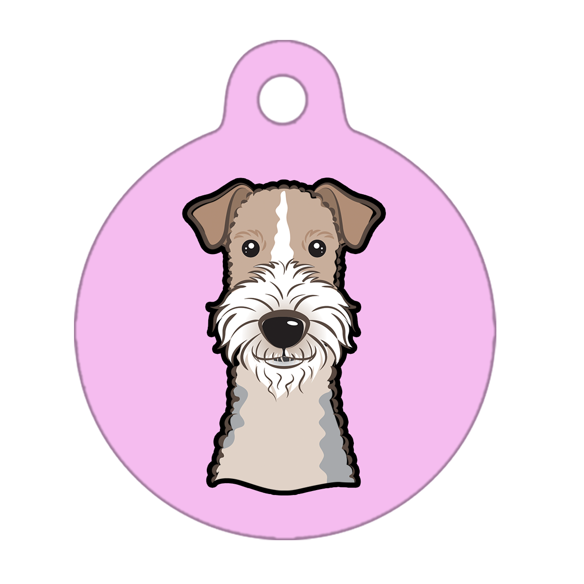31mm Diameter Medium Size - Wire Fox Terrier Dog