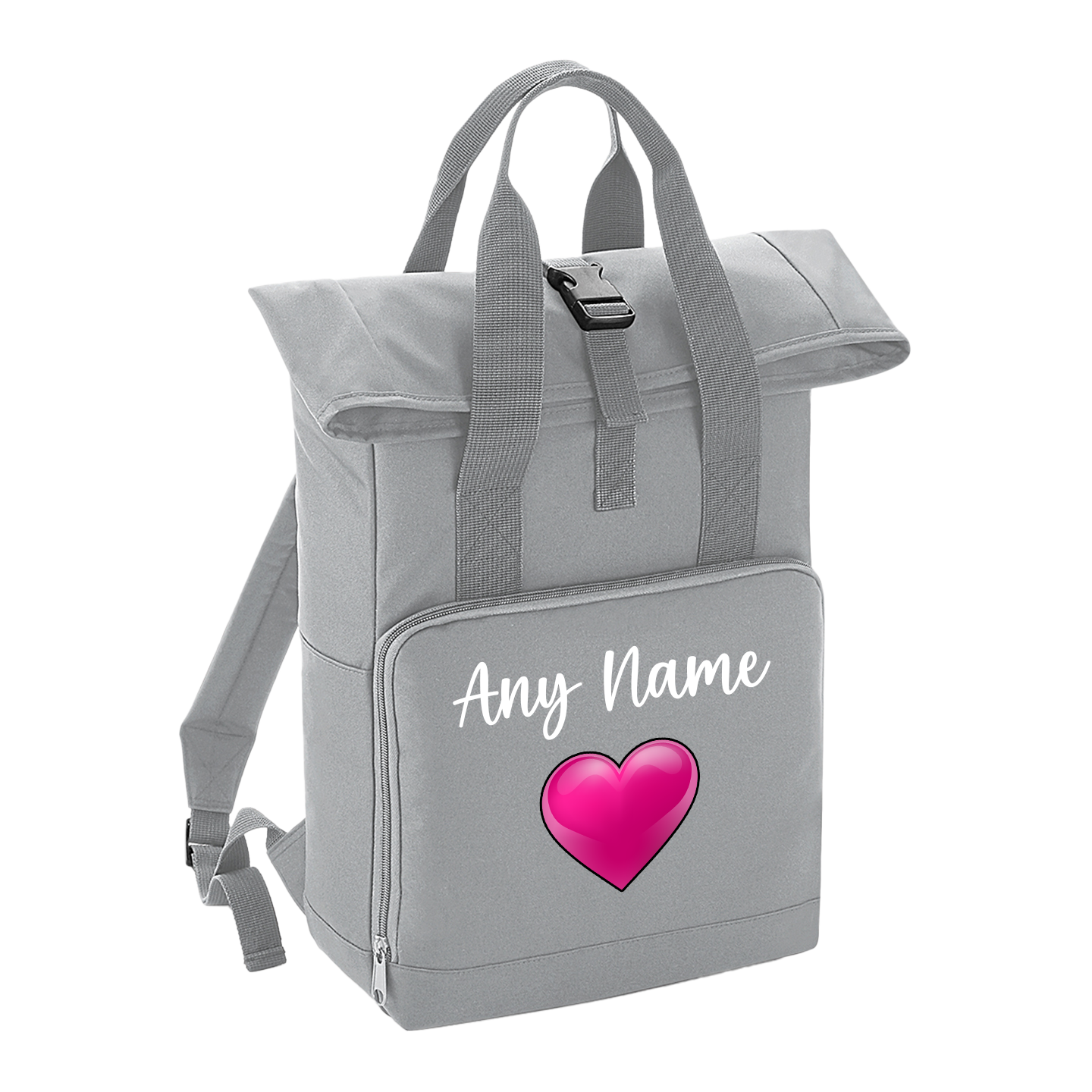 Overnighter Rucksack 14 Litres Grey Any Breed Backpack With Custom Personalised Dog Name