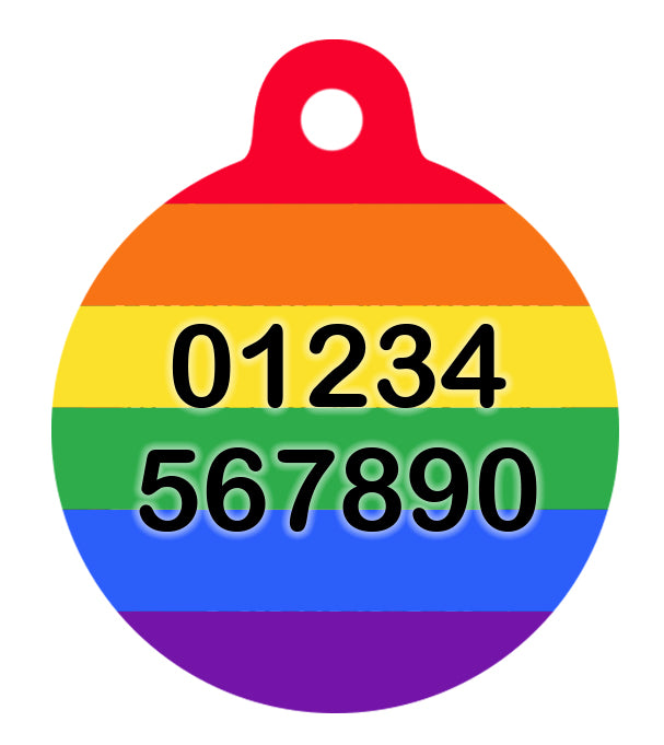 Rainbow Pride Stripe - Pet ID Tag