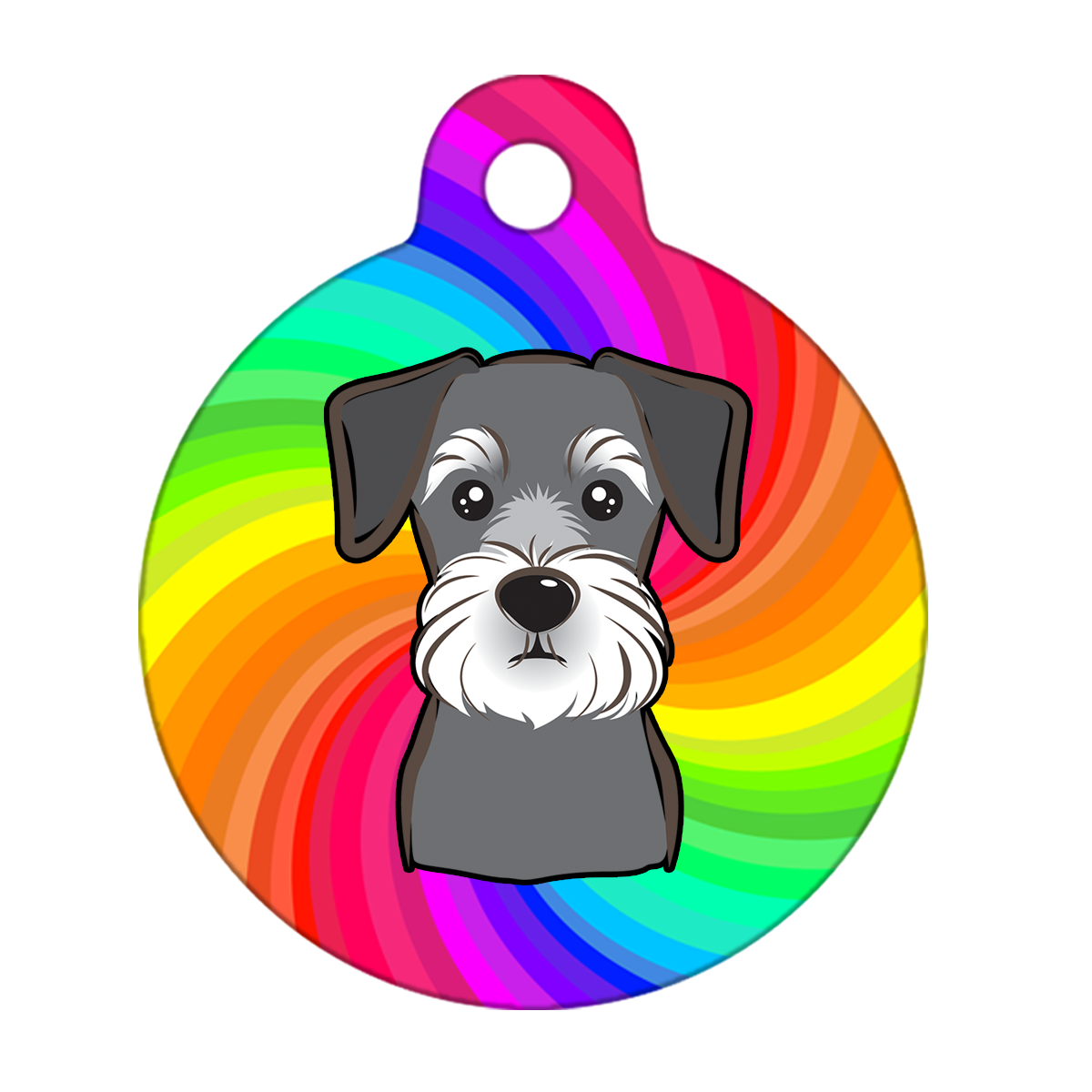 19mm Diameter Tiny Size - Schnauzer Dog