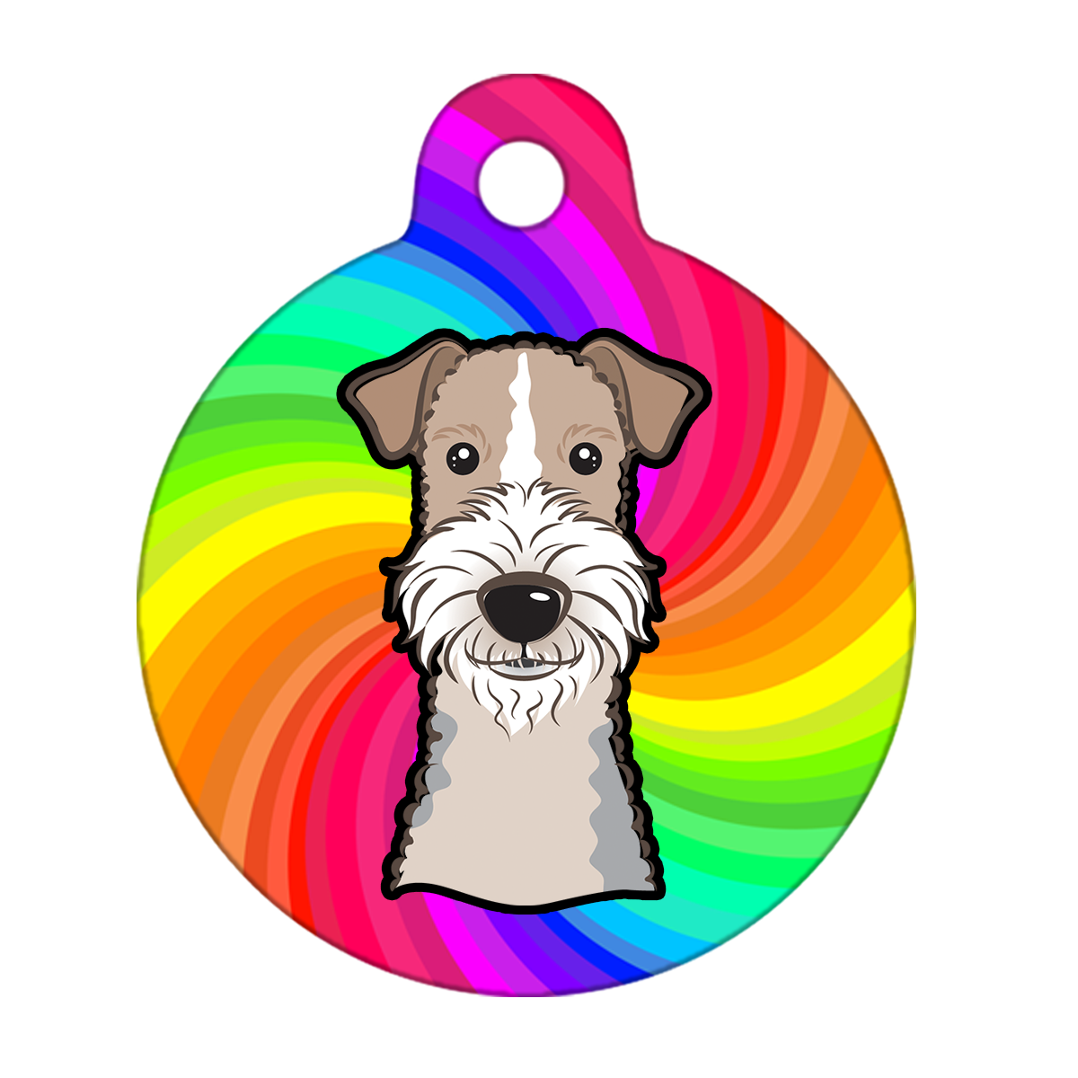 31mm Diameter Medium Size - Wire Fox Terrier Dog