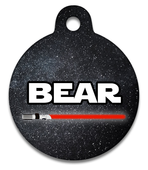 Star Paws Red Lightsaber - Pet ID Tag