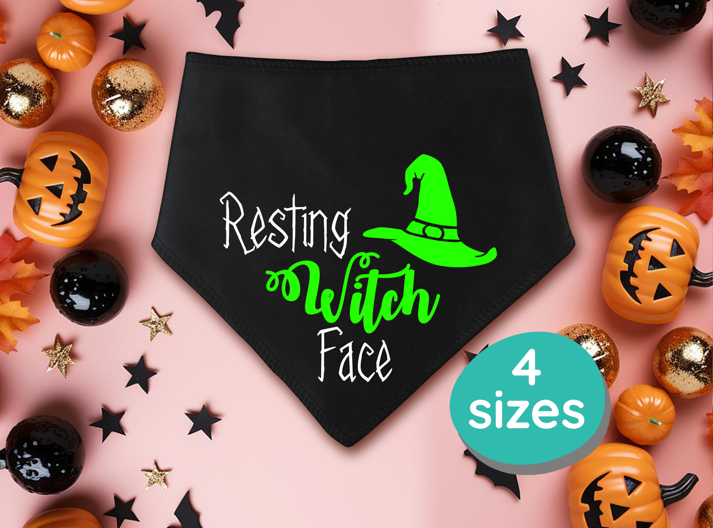 Resting Witch Face Dog Bandana