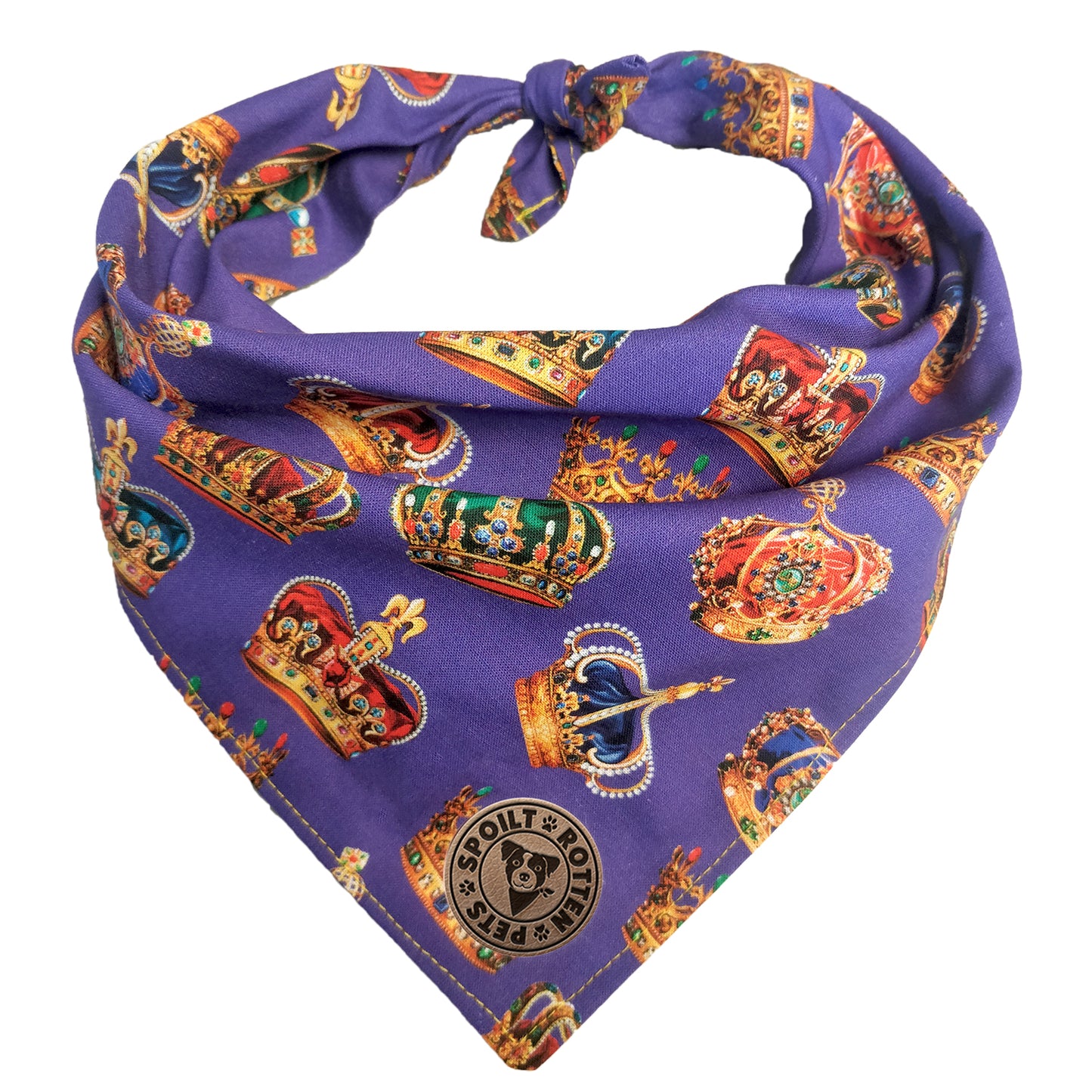 The Warwick - Royal Crown Tied Dog Bandana