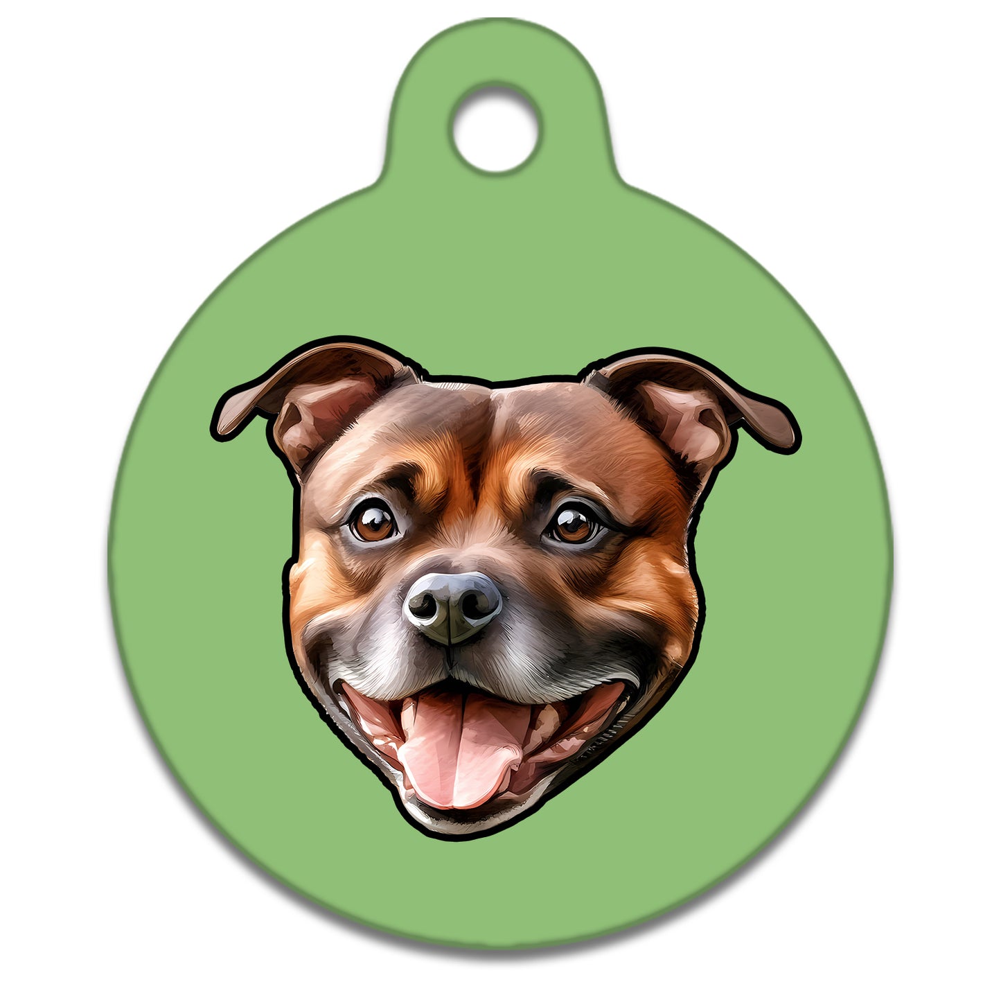 19mm Diameter Tiny Size - Staffie Dog