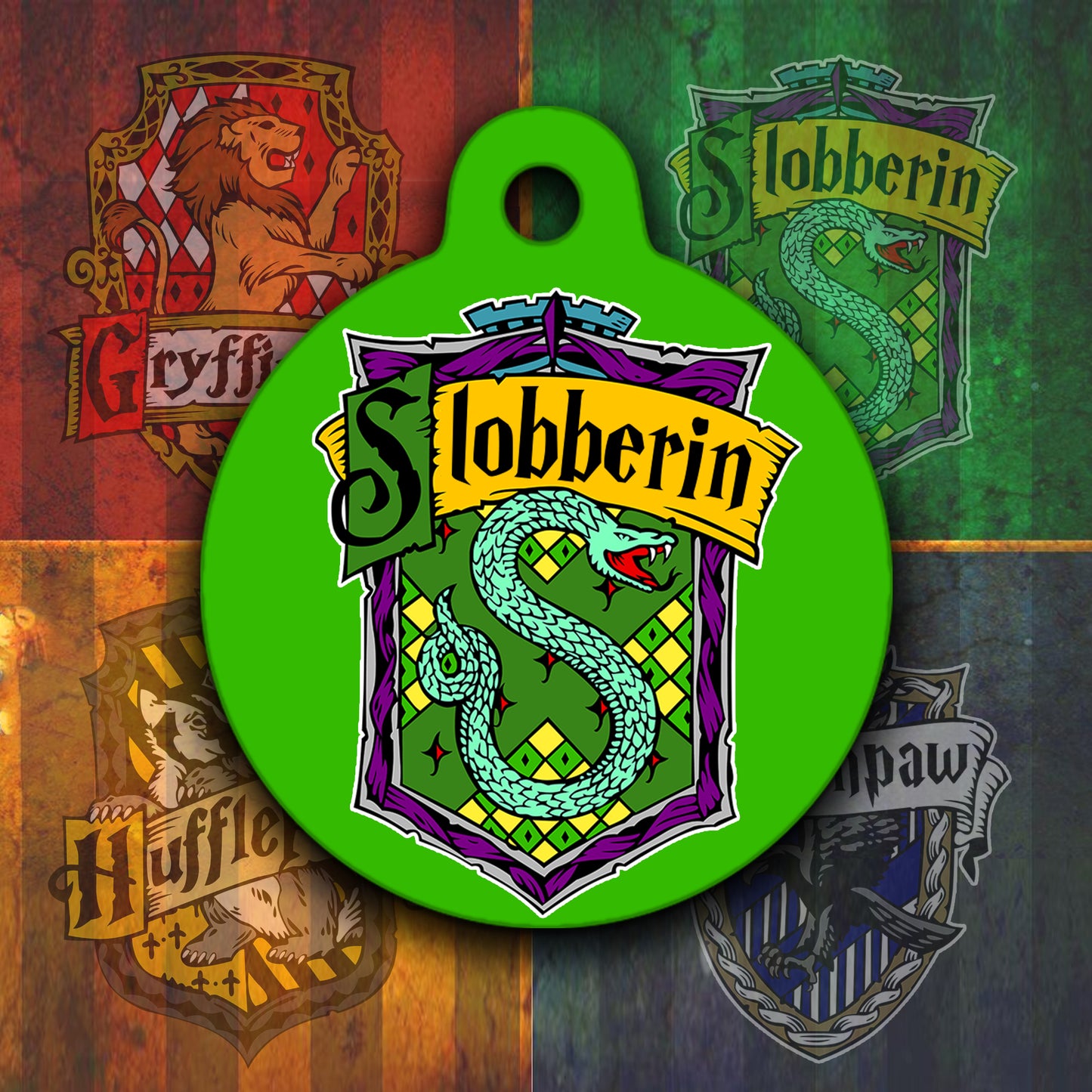 Dogwarts Student - Slobberin - Pet ID Tag