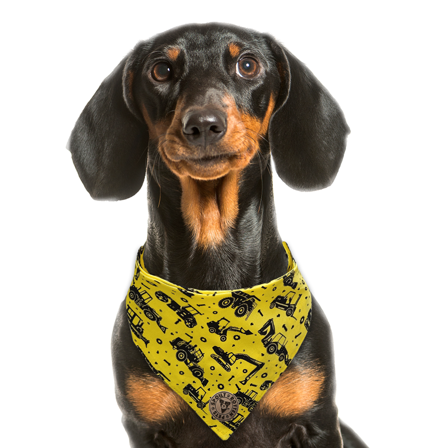 The Hereford - Digger & Tractor Tied Dog Bandana