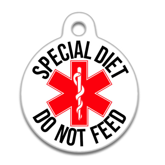 Special Diet Do Not Feed Rod of Asclepius - Pet ID Tag