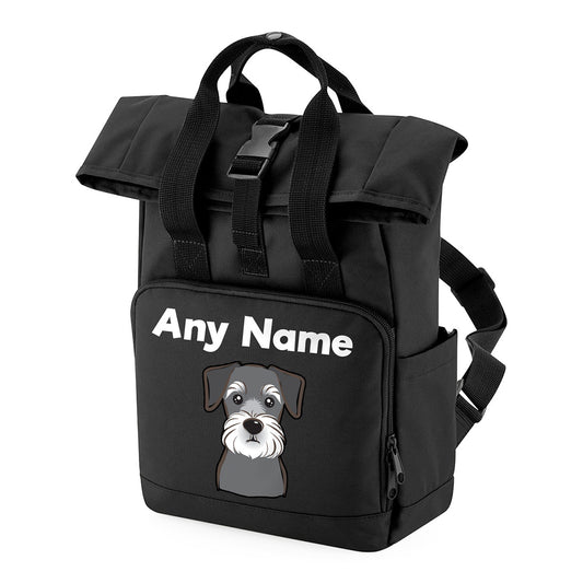 Black Any Breed Backpack With Custom Personalised Dog Name