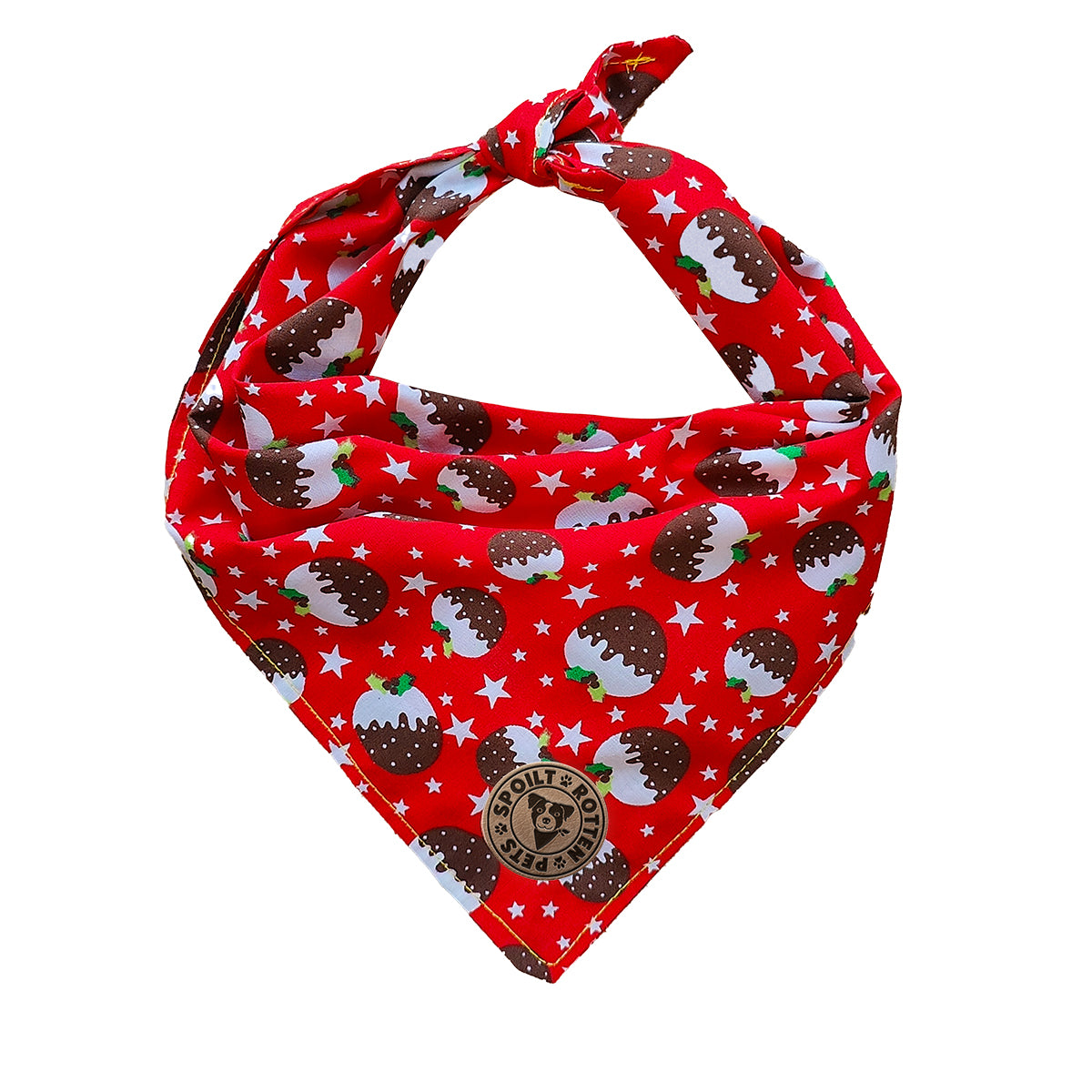The Bakewell - Christmas Pudding Tied Dog Bandana