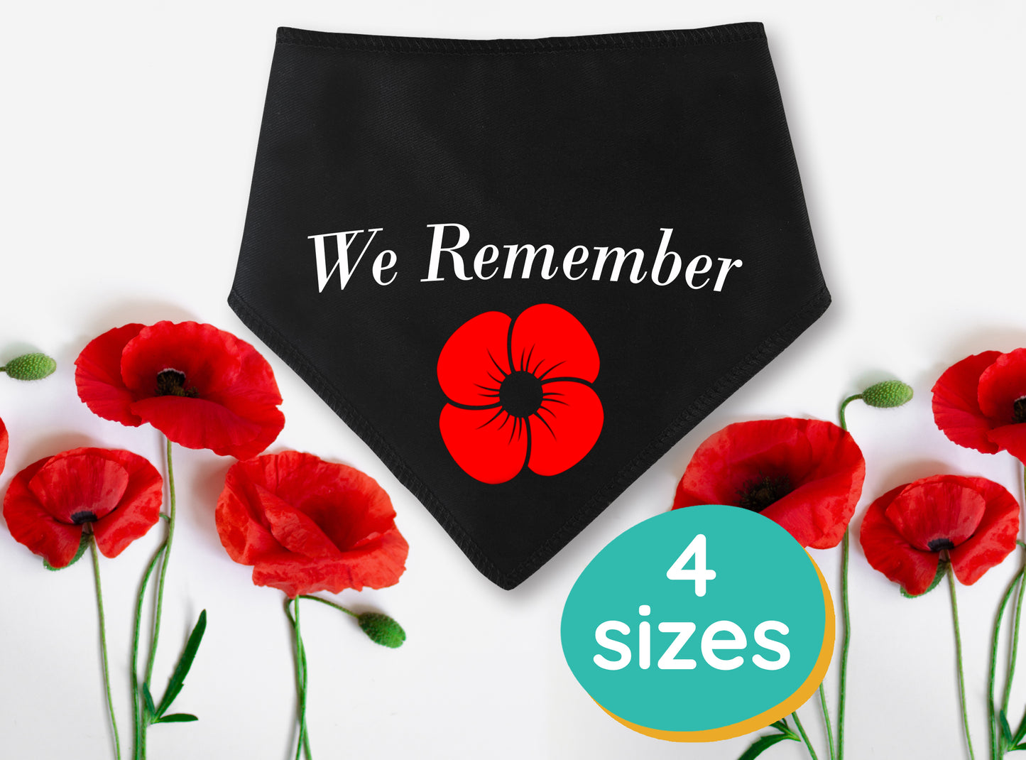 We Remember Poppy Dog Bandana